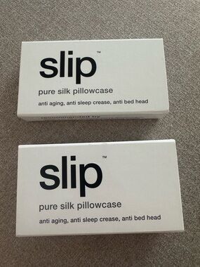 New! 2 Slip Silk Pillowcase White King 20”x36” $294